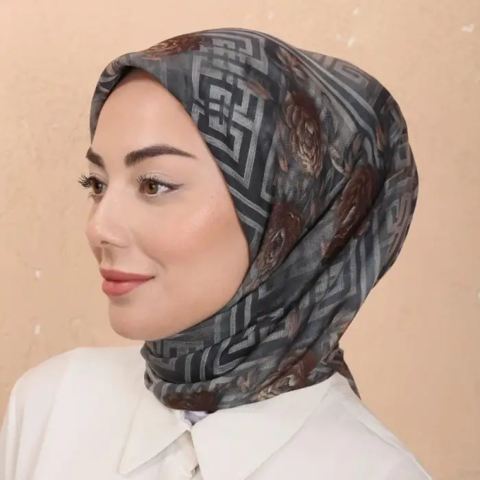 Locella El Dikişli Dijital Soft Eşarp-soft16-05