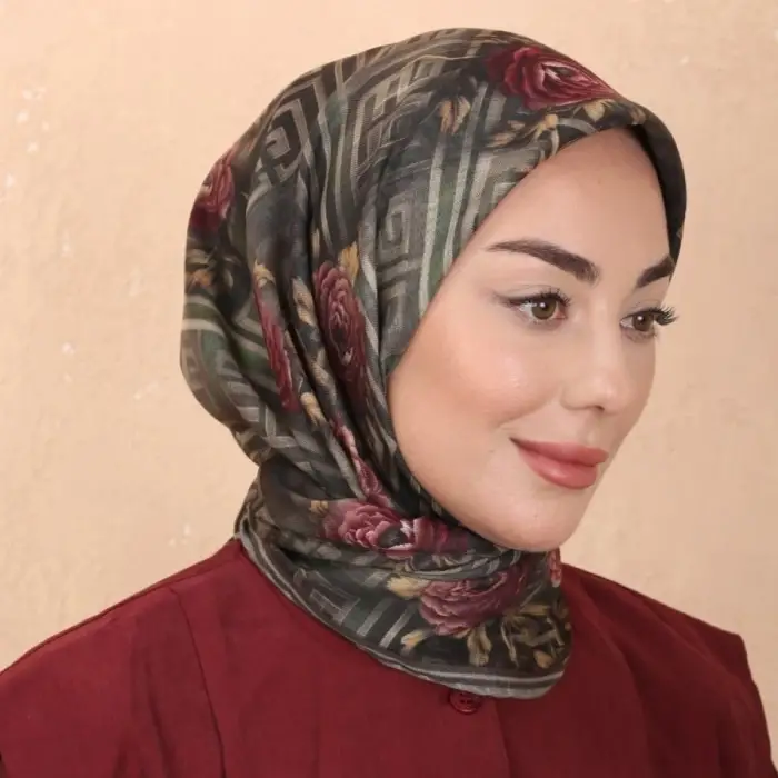 Locella El Dikişli Dijital Soft Eşarp-soft16-07