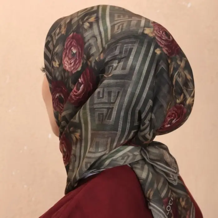 Locella El Dikişli Dijital Soft Eşarp-soft16-07