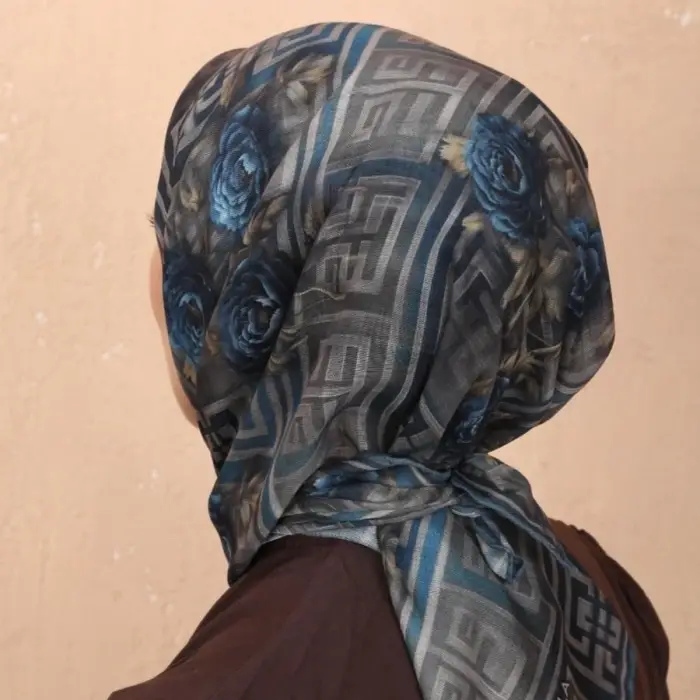 Locella El Dikişli Dijital Soft Eşarp-soft16-08