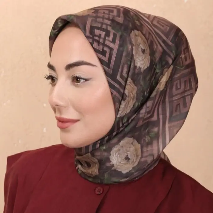 Locella El Dikişli Dijital Soft Eşarp-soft16-09