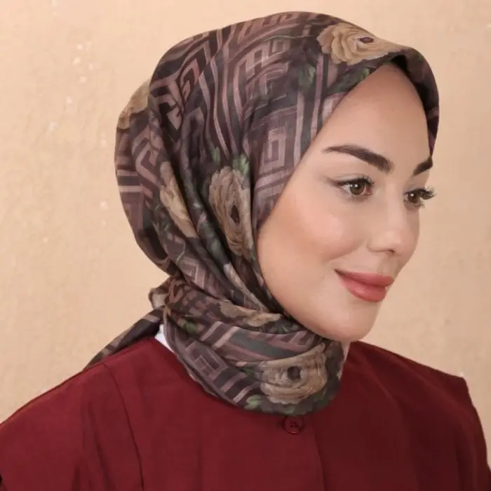 Locella El Dikişli Dijital Soft Eşarp-soft16-09