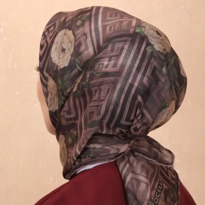 Locella El Dikişli Dijital Soft Eşarp-soft16-09