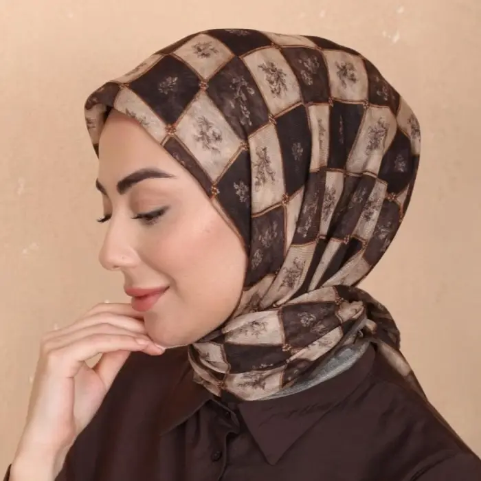 Locella El Dikişli Dijital Soft Eşarp-soft17-01