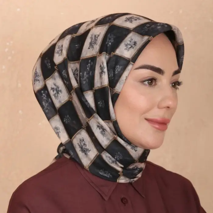 Locella El Dikişli Dijital Soft Eşarp-soft17-02