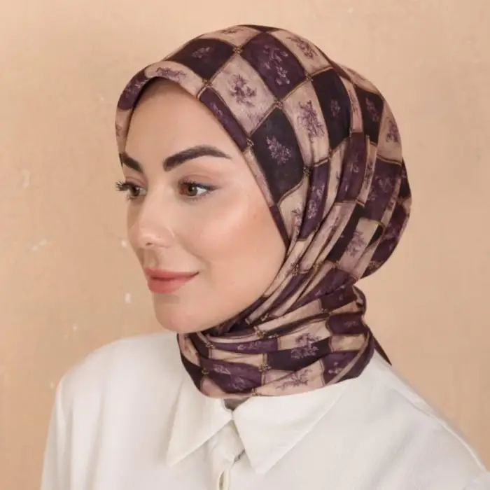 Locella El Dikişli Dijital Soft Eşarp-soft17-03