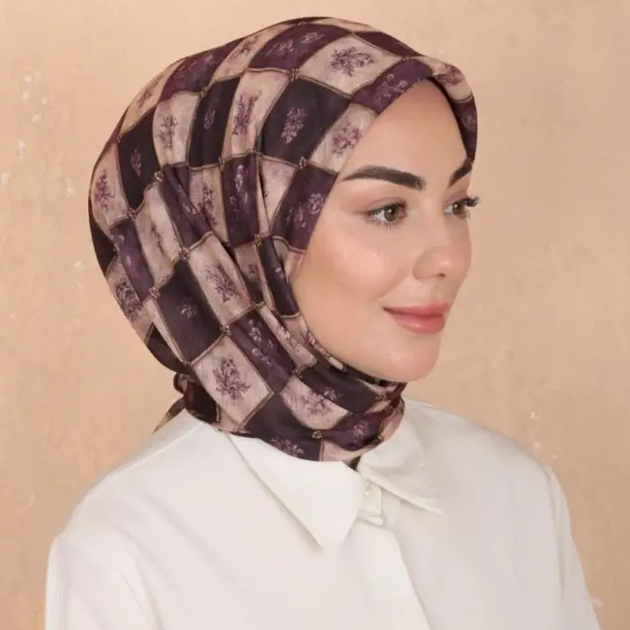 Locella El Dikişli Dijital Soft Eşarp-soft17-03