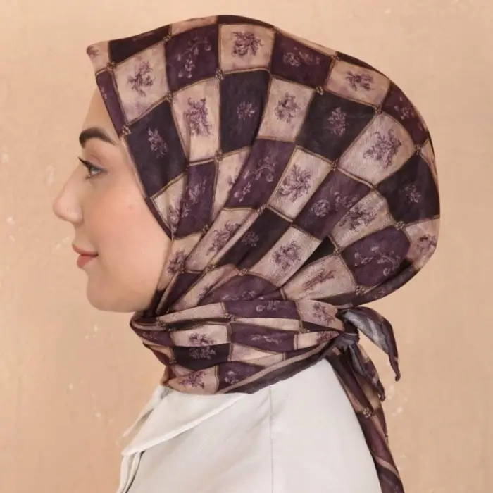 Locella El Dikişli Dijital Soft Eşarp-soft17-03