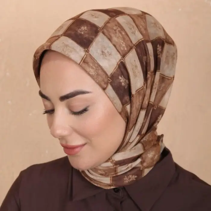 Locella El Dikişli Dijital Soft Eşarp-soft17-05