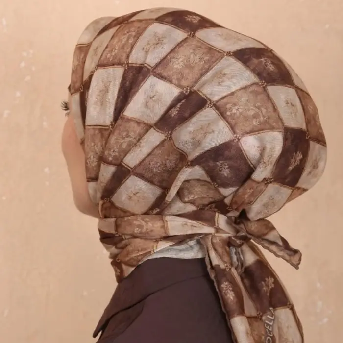 Locella El Dikişli Dijital Soft Eşarp-soft17-05