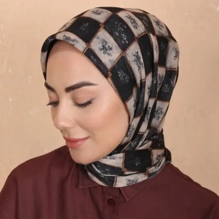 Locella El Dikişli Dijital Soft Eşarp-soft17-06