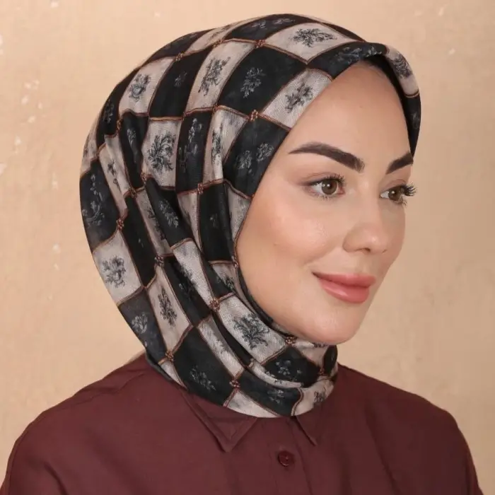 Locella El Dikişli Dijital Soft Eşarp-soft17-06