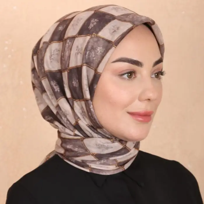 Locella El Dikişli Dijital Soft Eşarp-soft17-10