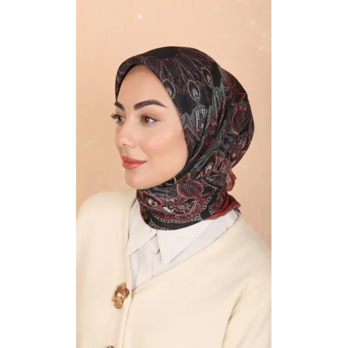 Locella El Dikişli Dijital Soft Eşarp-soft18-03