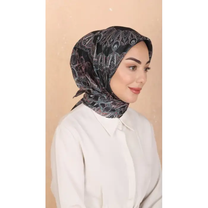 Locella El Dikişli Dijital Soft Eşarp-soft18-06