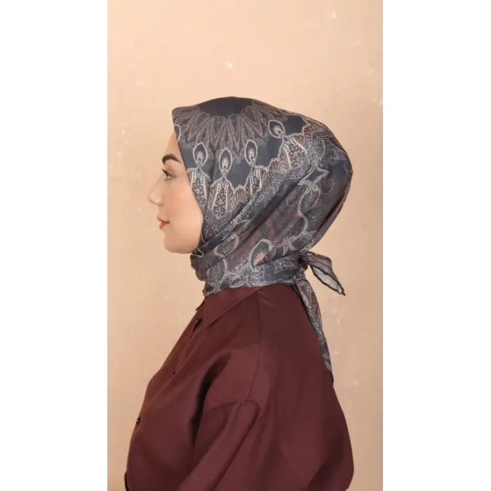 Locella El Dikişli Dijital Soft Eşarp-soft18-07