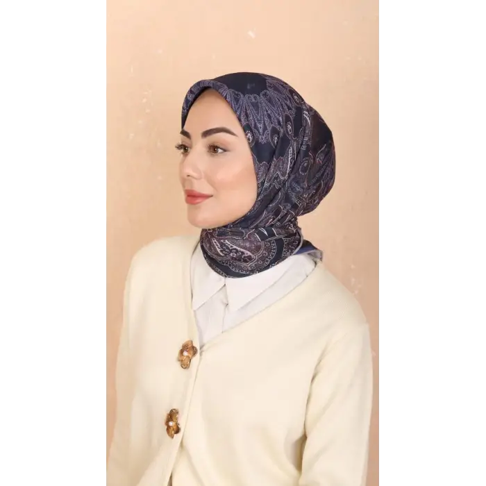 Locella El Dikişli Dijital Soft Eşarp-soft18-08