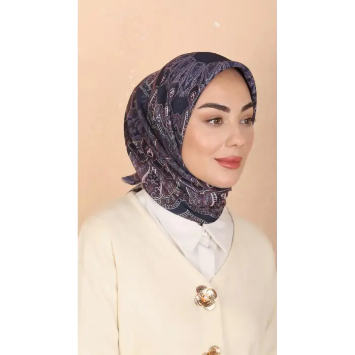 Locella El Dikişli Dijital Soft Eşarp-soft18-08