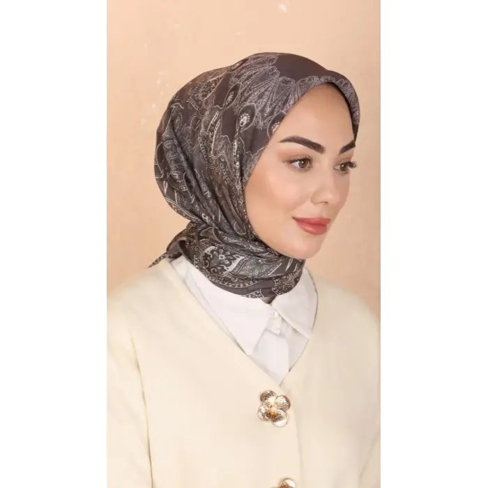 Locella El Dikişli Dijital Soft Eşarp-soft18-09