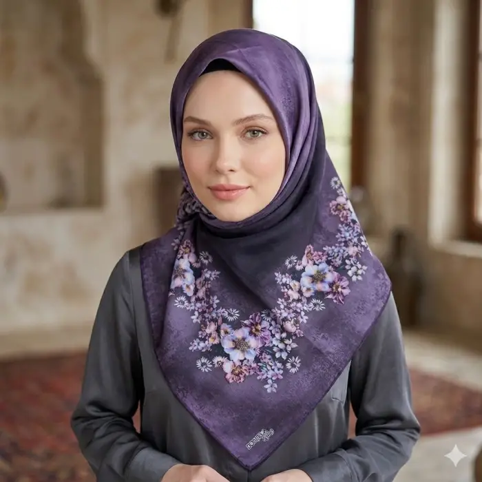 Bonjela El Dikişli Dijital Soft Eşarp-soft19-02