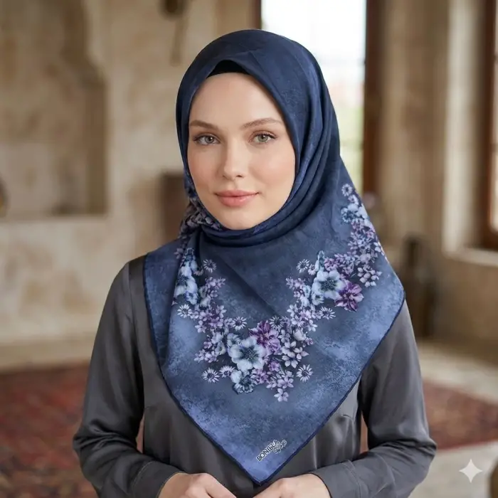 Bonjela El Dikişli Dijital Soft Eşarp-soft19-03