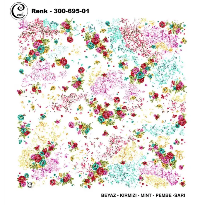 Cenk 100 cm Desenli Oyalık Yazma (Cnk-695-01)