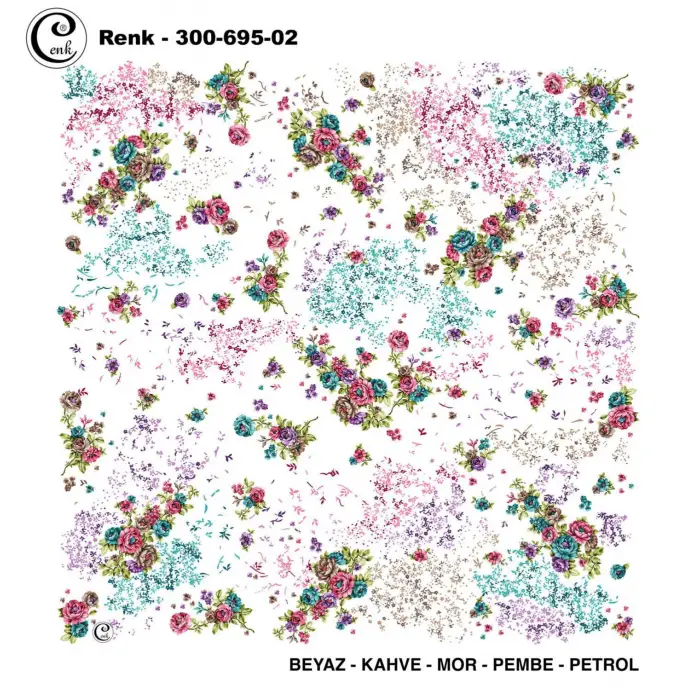 Cenk 100 cm Desenli Oyalık Yazma (Cnk-695-02)