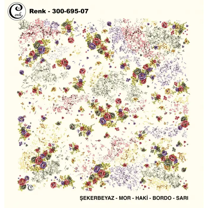 Cenk 100 cm Desenli Oyalık Yazma (Cnk-695-07)