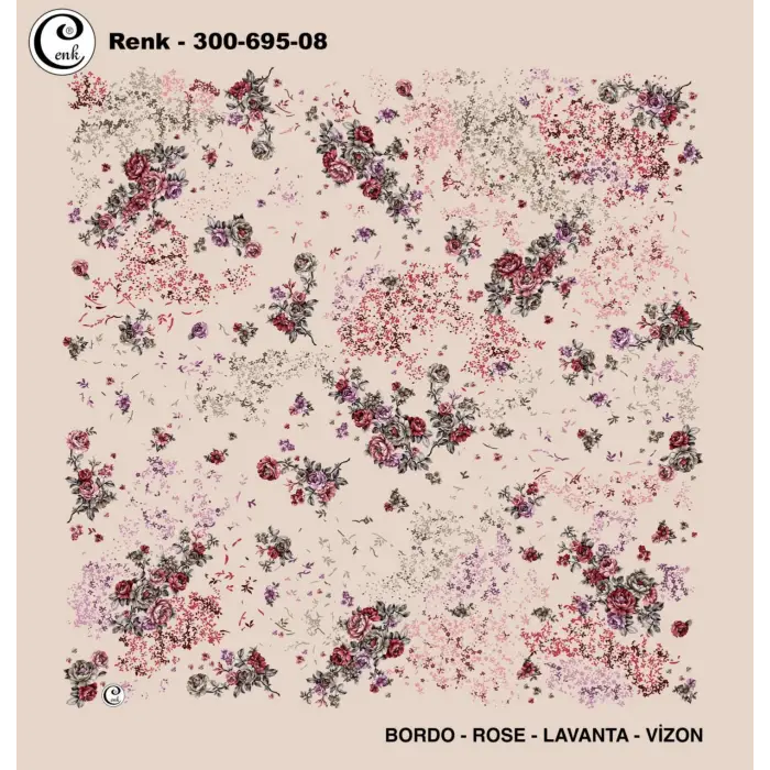 Cenk 100 cm Desenli Oyalık Yazma (Cnk-695-08)