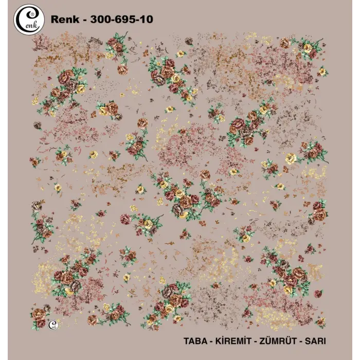 Cenk 100 cm Desenli Oyalık Yazma (Cnk-695-10)