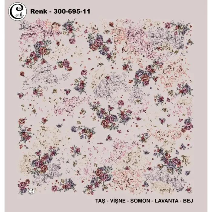 Cenk 100 cm Desenli Oyalık Yazma (Cnk-695-11)