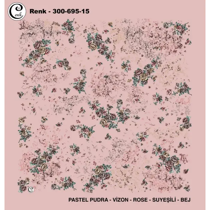 Cenk 100 cm Desenli Oyalık Yazma (Cnk-695-15)