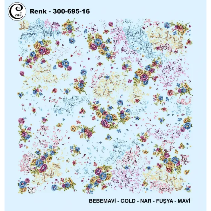 Cenk 100 cm Desenli Oyalık Yazma (Cnk-695-16)