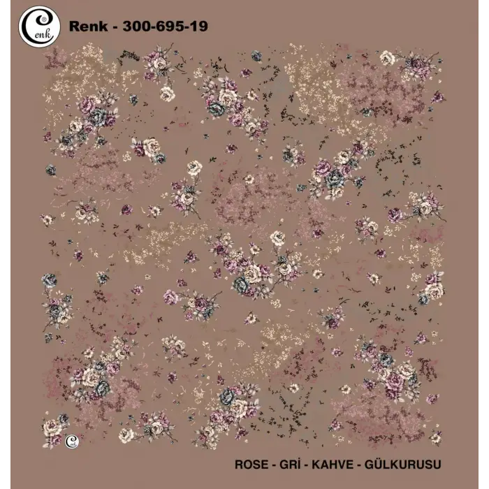 Cenk 100 cm Desenli Oyalık Yazma (Cnk-695-19)