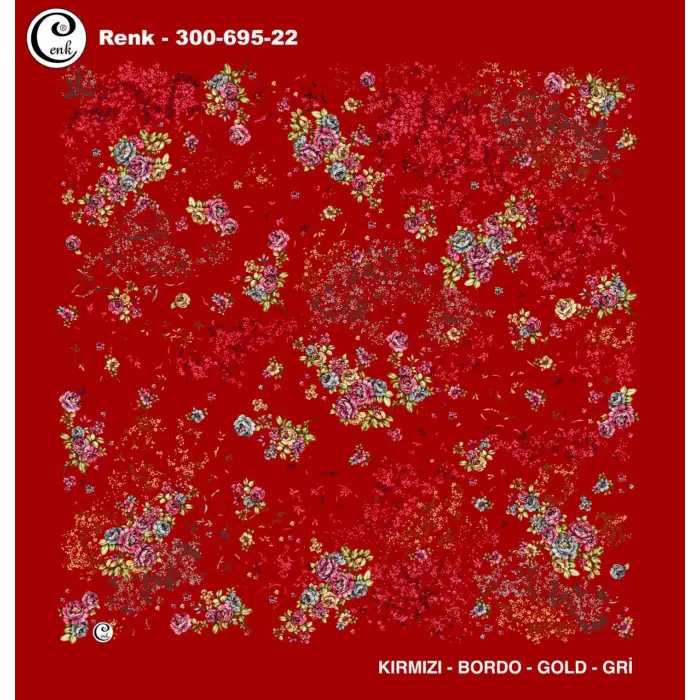 Cenk 100 cm Desenli Oyalık Yazma (Cnk-695-22)