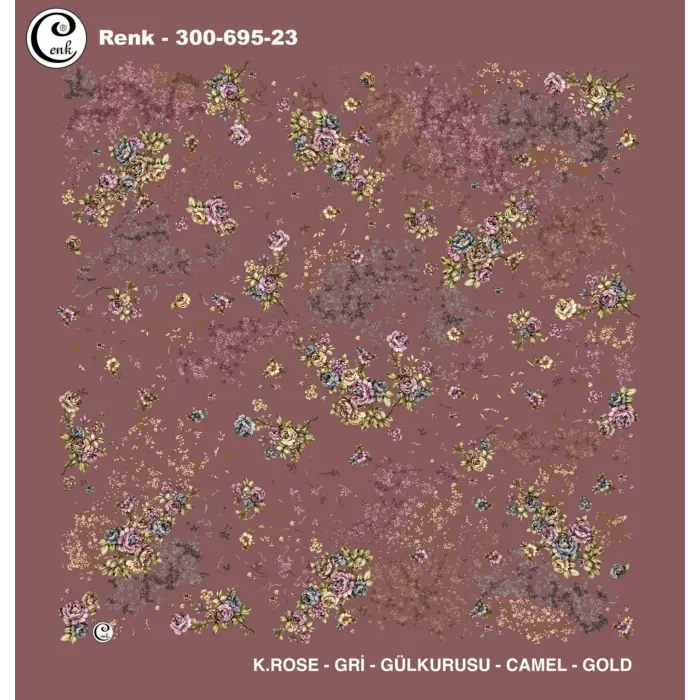 Cenk 100 cm Desenli Oyalık Yazma (Cnk-695-23)