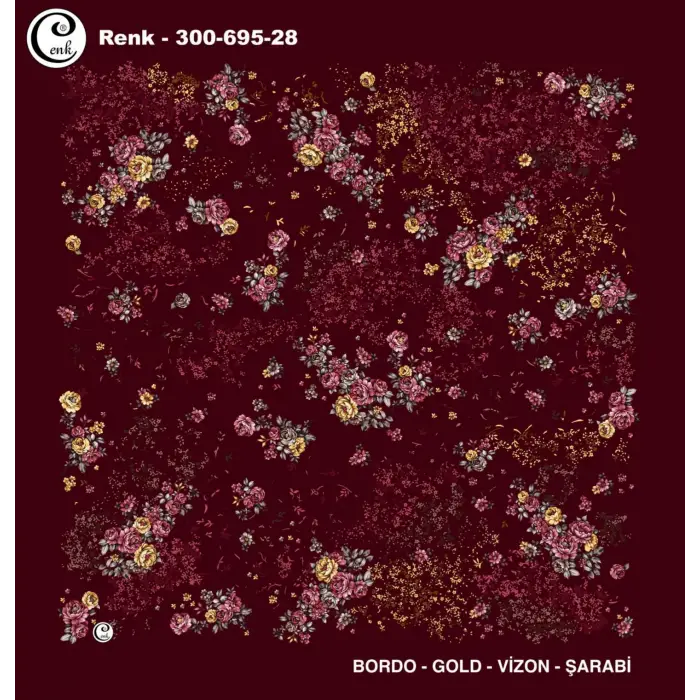 Cenk 100 cm Desenli Oyalık Yazma (Cnk-695-28)