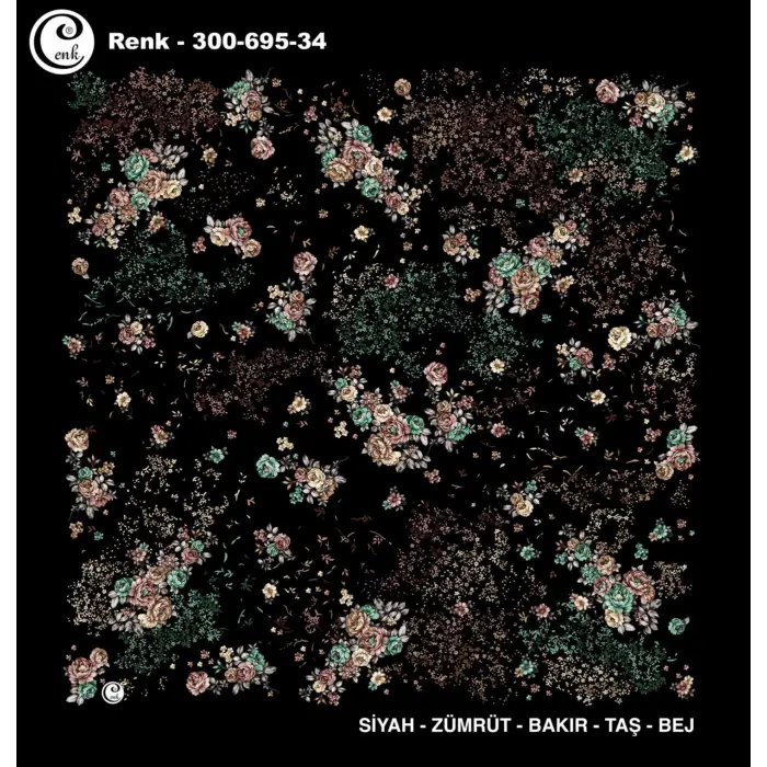 Cenk 100 cm Desenli Oyalık Yazma (Cnk-695-34)