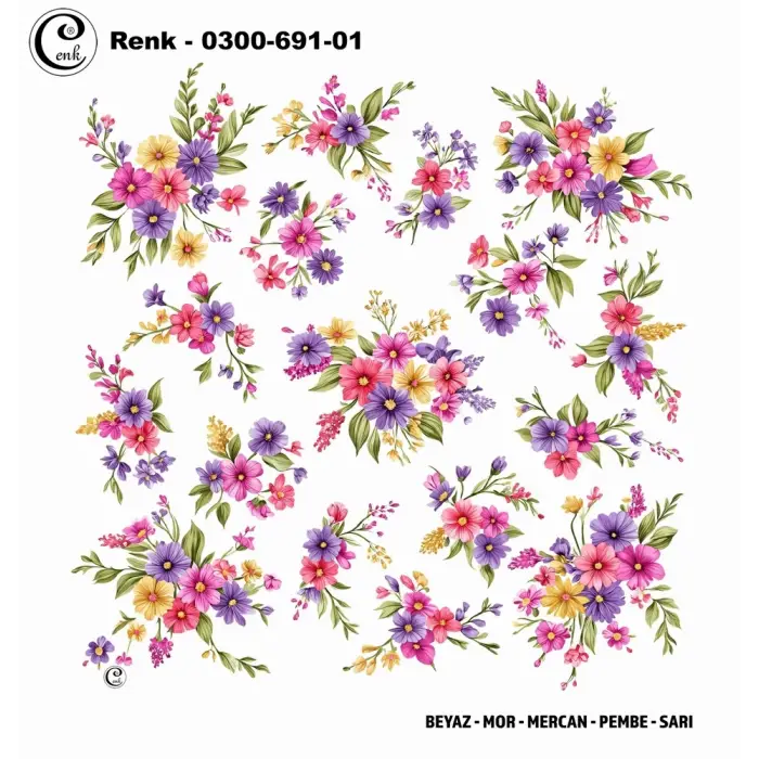 Cenk 100 cm Desenli Oyalık Yazma (Cnk-691-01)