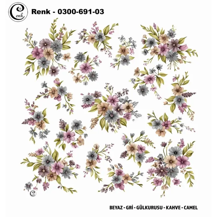 Cenk 100 cm Desenli Oyalık Yazma (Cnk-691-03)