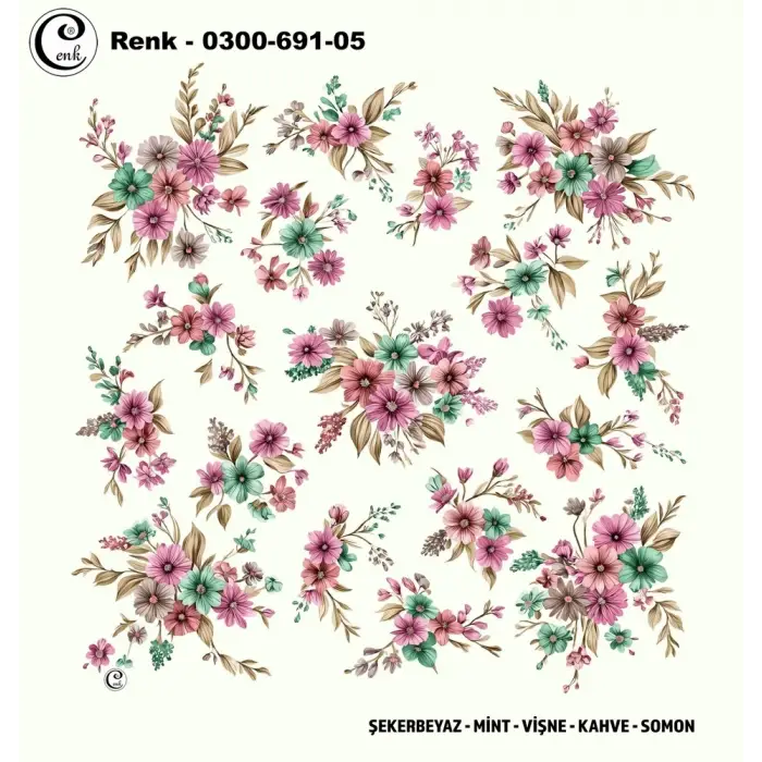 Cenk 100 cm Desenli Oyalık Yazma (Cnk-691-05)