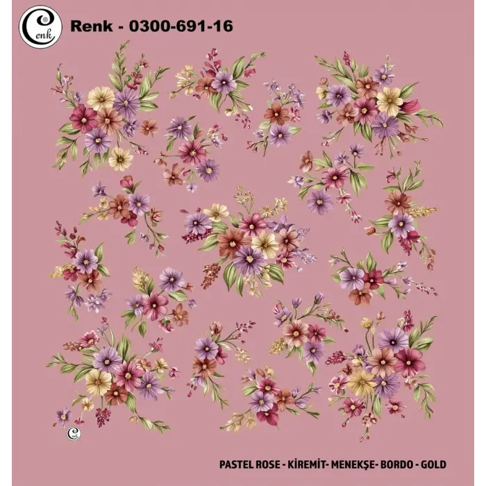 Cenk 100 cm Desenli Oyalık Yazma (Cnk-691-16)