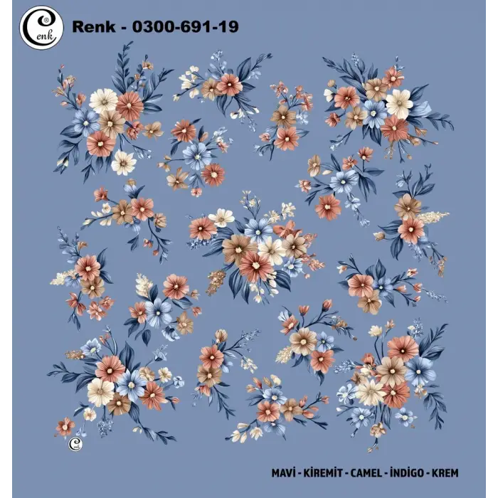 Cenk 100 cm Desenli Oyalık Yazma (Cnk-691-19)