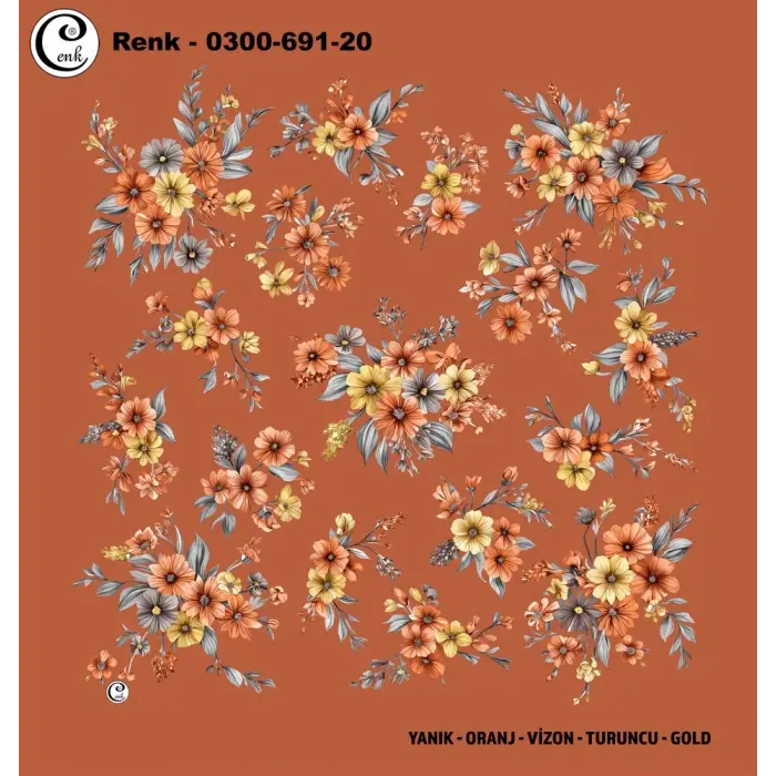 Cenk 100 cm Desenli Oyalık Yazma (Cnk-691-20)