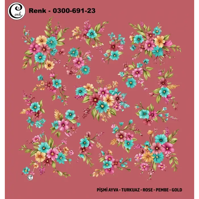 Cenk 100 cm Desenli Oyalık Yazma (Cnk-691-23)