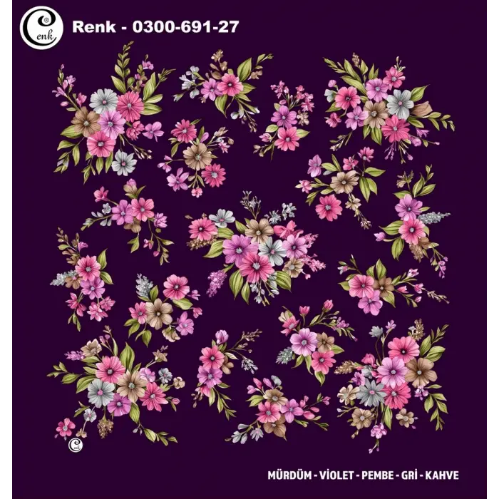 Cenk 100 cm Desenli Oyalık Yazma (Cnk-691-27)