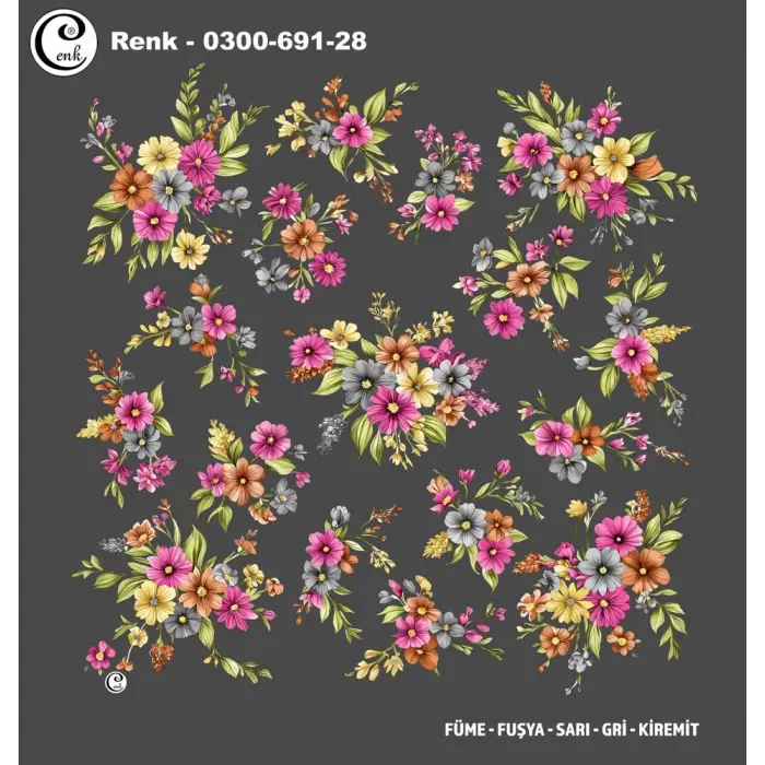 Cenk 100 cm Desenli Oyalık Yazma (Cnk-691-28)