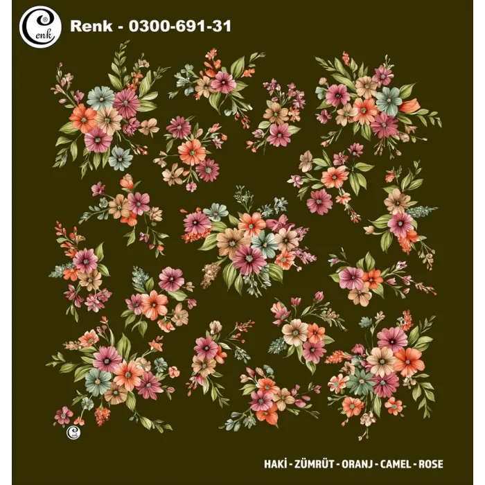 Cenk 100 cm Desenli Oyalık Yazma (Cnk-691-31)