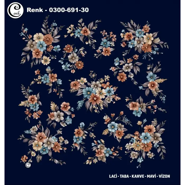 Cenk 100 cm Desenli Oyalık Yazma (Cnk-691-30)