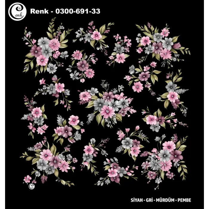 Cenk 100 cm Desenli Oyalık Yazma (Cnk-691-33)